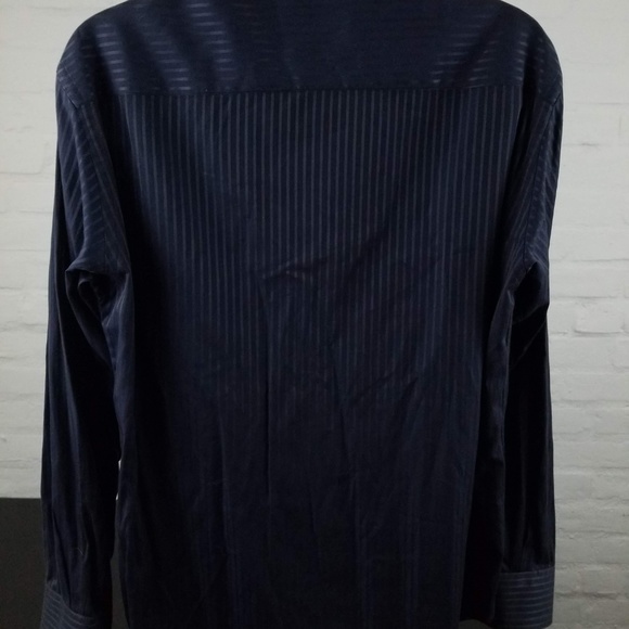 BUGATCHI UOMO Mens Blue Striped Cotton Size Medium - Picture 7 of 8